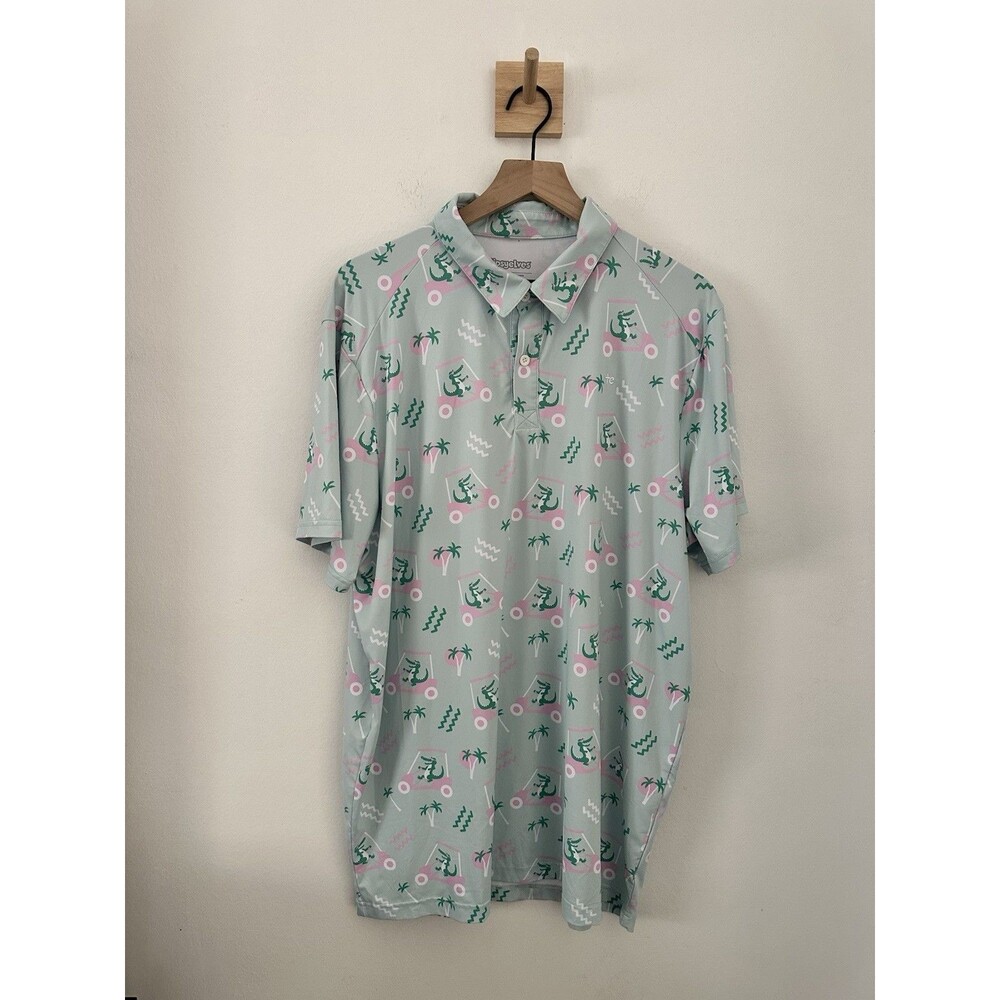 Tipsy Elves Men’s Golf Cart Gator Golf Polo XXL - Picture 4 of 9